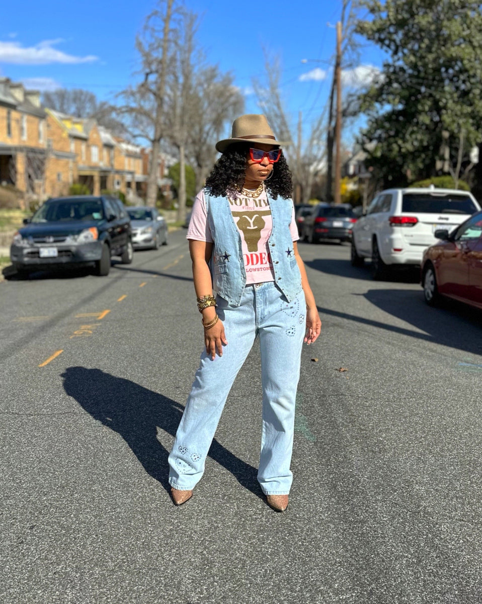 Vintage Studded Heart Jeans – Cre8tive Orchid