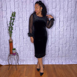 Jeweled Velvet Dress