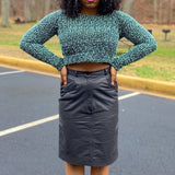Saks Fifth Ave Leather Skirt