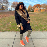 Leopard Collar Coat