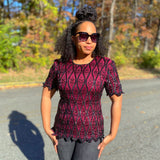 Burgundy Sequin Top
