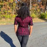 Burgundy Sequin Top