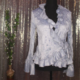Silver Ruffle Shirt