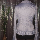 Silver Ruffle Shirt
