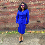 Saville Blue Skirt Suit