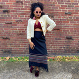 Black Fringe Skirt