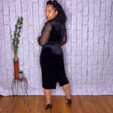 Jeweled Velvet Dress