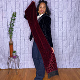 Burgundy Velvet Scarf