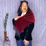 Burgundy Velvet Scarf