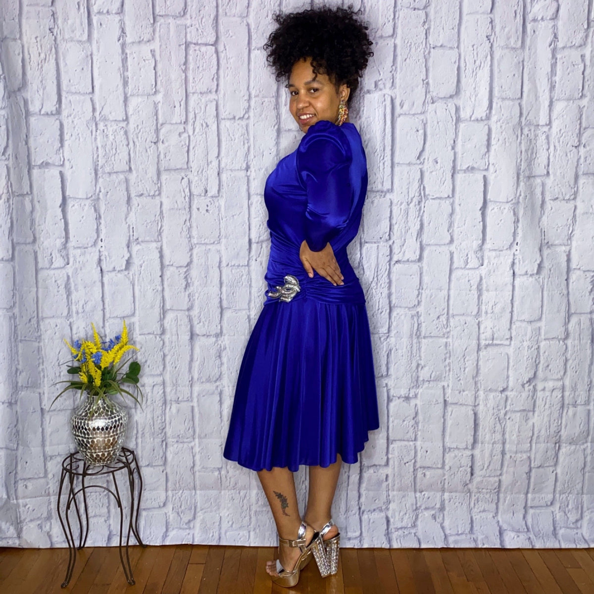 80s Royal Blue Dress  Cre8tive Orchid