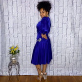 80s Royal Blue Dress