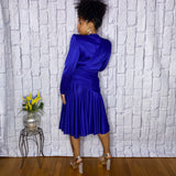 80s Royal Blue Dress