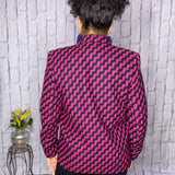 Black & Pink ZigZag Blazer