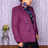 Black & Pink ZigZag Blazer