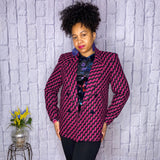 Black & Pink ZigZag Blazer
