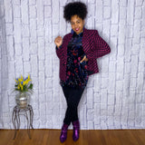 Black & Pink ZigZag Blazer