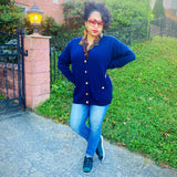 Karen Navy Sweater