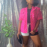 Pink Polka Dot Blazer