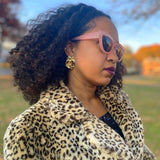 Cream & Brown Vintage Earrings