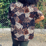 Kathy Animal Print Blouse