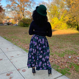 Floral Corduroy Skirt