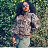 Leopard Silk Track Jacket