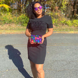 Geometric Sequin Purse