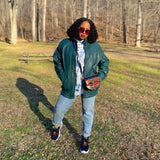 Essentials Green Leather Jacket
