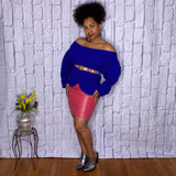 Pink Leather Skirt