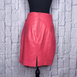 Pink Leather Skirt