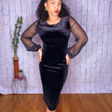 Jeweled Velvet Dress
