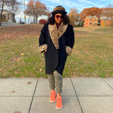 Leopard Collar Coat