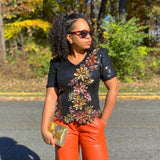 Flower Sequin Top