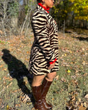 Vintage Jade Animal Print Jacket