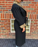 Braefair Leopard Trim Wool Coat