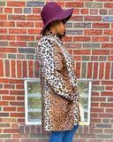 Basso Leopard Faux Fur Jacket