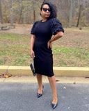 Leslie Fay Puff Sleeve Dress