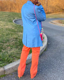 Light Blue Oversized Blazer