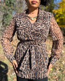 XTRMZ Vintage Animal Print Jacket