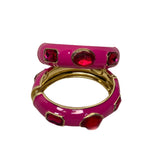 Pink and Gold Gem Bracelets