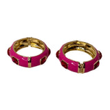 Pink and Gold Gem Bracelets
