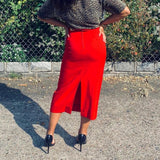 Red Pencil Skirt