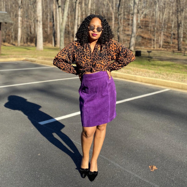 Purple Suede Skirt – Cre8tive Orchid