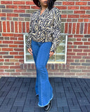 Vintage Silk City Animal Print Jacket