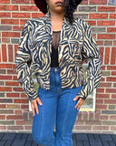 Vintage Silk City Animal Print Jacket