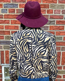 Vintage Silk City Animal Print Jacket